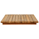 vidaXL Asztallap 90 x 45 x 3,5 cm Négyszögletes Tömör Teakfa