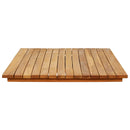 vidaXL Asztallap 110 x 55 x 3,5 cm Négyszögletes Tömör Teakfa