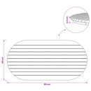 vidaXL Asztallap 80 x 40 x 3,5 cm Ovális Tömör Teakfa Természetes