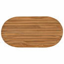 vidaXL Asztallap 80 x 40 x 3,5 cm Ovális Tömör Teakfa Természetes