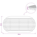 vidaXL Asztallap 90 x 45 x 3,5 cm Ovális Tömör Teakfa Természetes