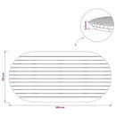vidaXL Asztallap 100 x 50 x 3,5 cm Ovális Tömör Teakfa Természetes