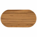 vidaXL Asztallap 100 x 50 x 3,5 cm Ovális Tömör Teakfa Természetes