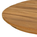 vidaXL Asztallap 110 x 55 x 3,5 cm Ovális Tömör Teakfa Természetes