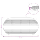 vidaXL Asztallap 110 x 55 x 3,5 cm Ovális Tömör Teakfa Természetes