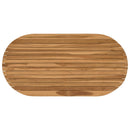 vidaXL Asztallap 110 x 55 x 3,5 cm Ovális Tömör Teakfa Természetes