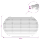 vidaXL Asztallap 120 x 70 x 3,5 cm Ovális Tömör Teakfa Természetes