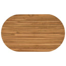 vidaXL Asztallap 120 x 70 x 3,5 cm Ovális Tömör Teakfa Természetes