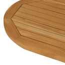 vidaXL Asztallap 80 x 40 x 2,5 cm Ovális Tömör Teakfa Természetes