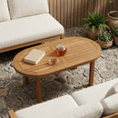 vidaXL Asztallap 80 x 40 x 2,5 cm Ovális Tömör Teakfa Természetes