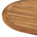 vidaXL Asztallap Ovális Tömör Teakfa Természetes