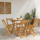 vidaXL Összecsukható Kerti Székek 6 pcs Természetes 40 x 53 x 80 cm