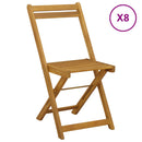 vidaXL Kültéri bistro székek 8 pcs Természetes 40 x 53 x 80 cm