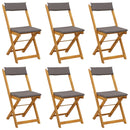 vidaXL Kültéri bistro székek 6 pcs Sötétszürke 40 x 53 x 80 cm