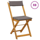 vidaXL Kültéri bistro székek 8 pcs Sötétszürke 40 x 53 x 80 cm