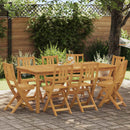 vidaXL Kültéri bistro székek 8 pcs Természetes 40 x 42 x 85 cm