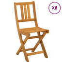 vidaXL Kültéri bistro székek 8 pcs Természetes 40 x 42 x 85 cm