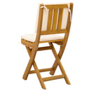 vidaXL Kültéri bistro székek párnával 6 pcs Krémfehér 38 x 46 x 85 cm