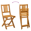 vidaXL Kültéri bistro székek párnával 6 pcs Krémfehér 38 x 46 x 85 cm