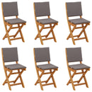 vidaXL Kültéri bistro székek 6 pcs Sötétszürke 38 x 46 x 85 cm