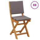 vidaXL Kültéri bistro székek 8 pcs Sötétszürke 38 x 46 x 85 cm