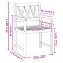 vidaXL Kerti pad 8 pcs Természetes 56 x 55,5 x 90 cm Tömör Akácfa