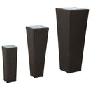 vidaXL Kültéri Készlet 3 pcs Fekete Fém