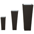 vidaXL Kültéri Készlet 3 pcs Fekete Fém