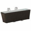 vidaXL Erkély 2 pcs Fekete 50 x 17 x 17 cm Fém