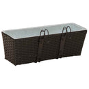 vidaXL Erkély 2 pcs Fekete 50 x 17 x 17 cm Fém