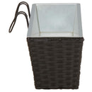 vidaXL Erkély 2 pcs Fekete 50 x 17 x 17 cm Fém
