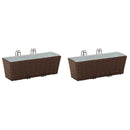 vidaXL Erkély 2 pcs 50 x 17 x 17 cm Fém