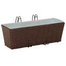 vidaXL Erkély 2 pcs 50 x 17 x 17 cm Fém