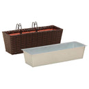 vidaXL Erkély 2 pcs 50 x 17 x 17 cm Fém