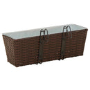 vidaXL Erkély 2 pcs 50 x 17 x 17 cm Fém