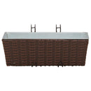 vidaXL Erkély 2 pcs 50 x 17 x 17 cm Fém