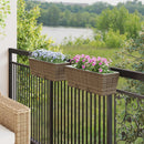 vidaXL Erkély 2 pcs 50 x 17 x 17 cm Fém