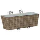 vidaXL Erkély 2 pcs 50 x 17 x 17 cm Fém