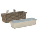vidaXL Erkély 2 pcs 50 x 17 x 17 cm Fém