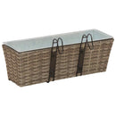 vidaXL Erkély 2 pcs 50 x 17 x 17 cm Fém
