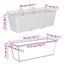 vidaXL Erkély 2 pcs 50 x 17 x 17 cm Fém