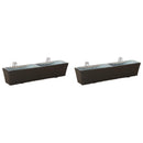 vidaXL Erkély 2 pcs 80 x 17 x 17 cm Fém