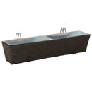 vidaXL Erkély 2 pcs 80 x 17 x 17 cm Fém