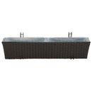 vidaXL Erkély 2 pcs 80 x 17 x 17 cm Fém