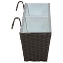 vidaXL Erkély 2 pcs 80 x 17 x 17 cm Fém