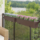 vidaXL Erkély 2 pcs 80 x 17 x 17 cm Fém