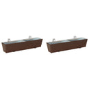 vidaXL Erkély 2 pcs 80 x 17 x 17 cm Fém