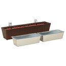 vidaXL Erkély 2 pcs 80 x 17 x 17 cm Fém