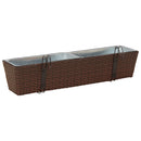 vidaXL Erkély 2 pcs 80 x 17 x 17 cm Fém