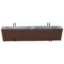 vidaXL Erkély 2 pcs 80 x 17 x 17 cm Fém